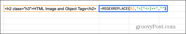 google sheets regexreplace formula