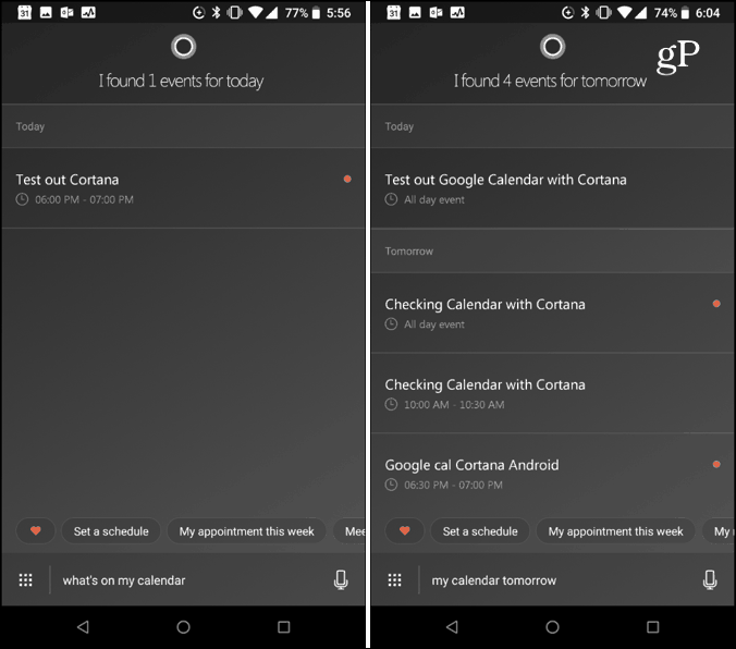 Το Google Calendar Cortana συνδέθηκε