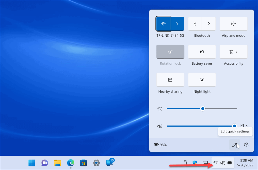 Γρήγορες ρυθμίσεις στα Windows 11