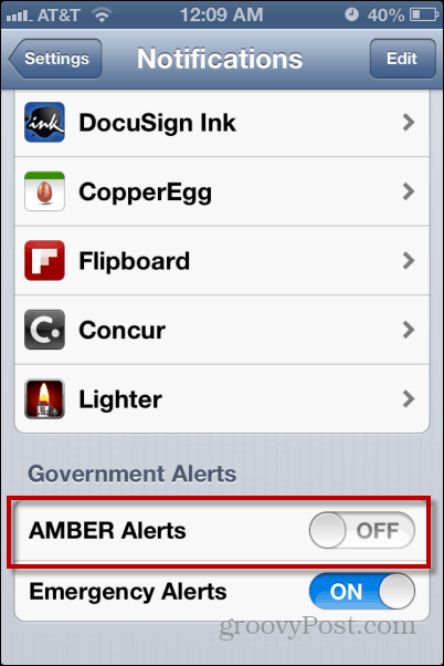 Πώς να απενεργοποιήσετε τις ειδοποιήσεις AMBER σε ένα iPhone