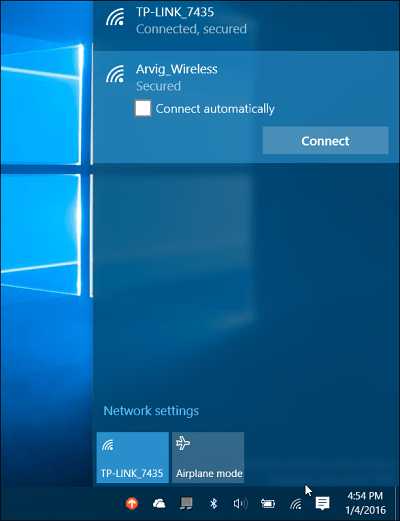 Δίκτυο Windows 10