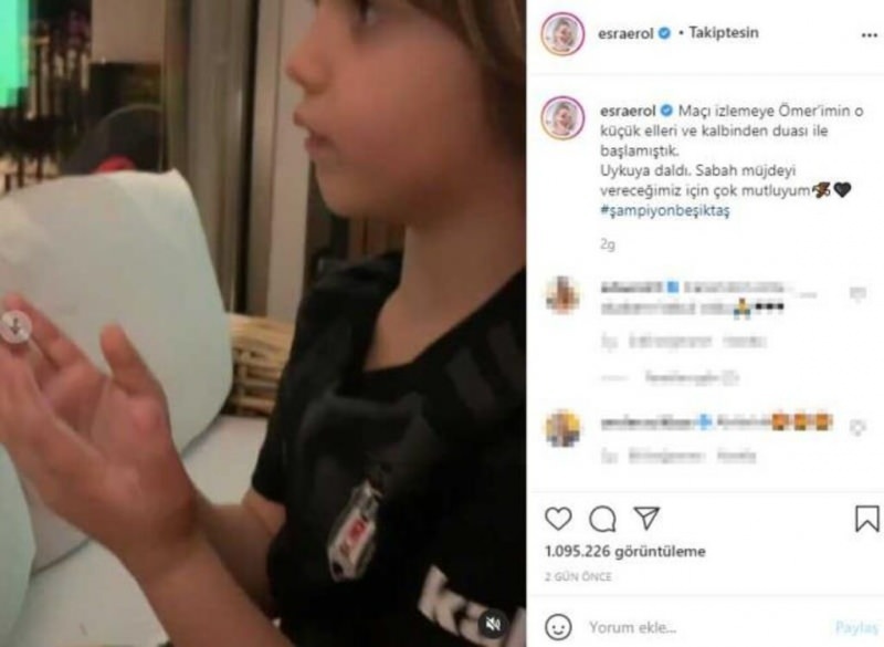 Μια έκπληξη για την Esra Erol, έναν από τους πρωταθλητές ποδοσφαιριστές του Beşiktaş!