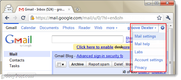 Ρυθμίσεις μηνυμάτων ηλεκτρονικού ταχυδρομείου για το gmail