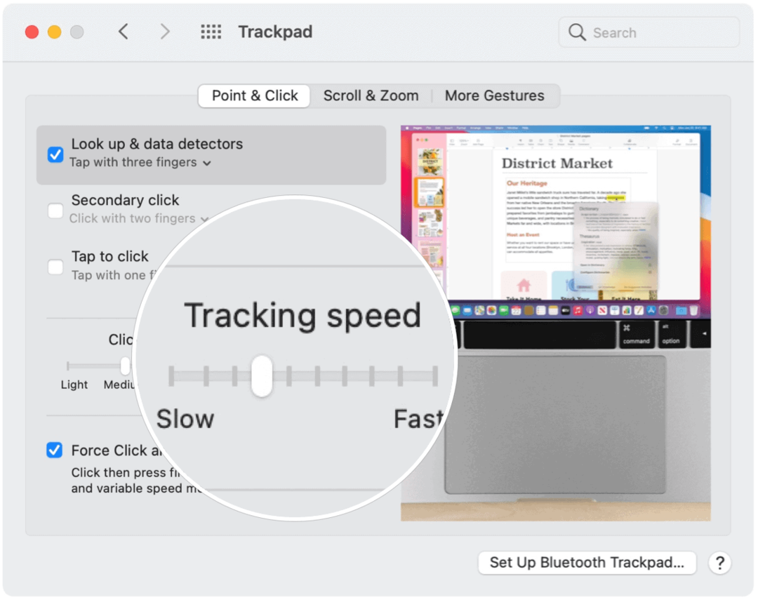 Επιδιόρθωση προβλημάτων με την ταχύτητα παρακολούθησης TrackPad ποντικιού Mac