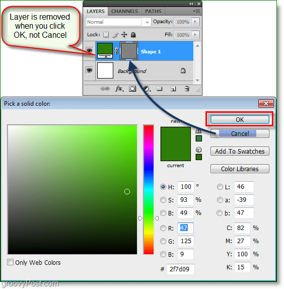 Το Photoshop Color Picker screenshot -woohoo λειτουργεί, μπορείτε τώρα να χρησιμοποιήσετε τα πλήκτρα επιλογής χρωμάτων στο Photoshop