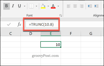 Η συνάρτηση TRUNC στο Excel