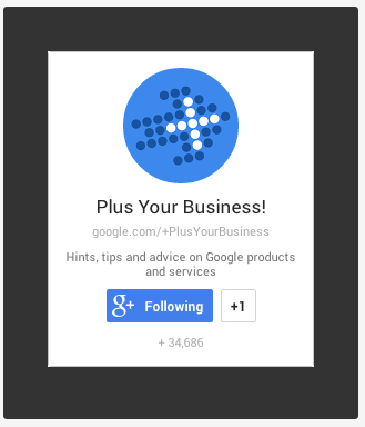 σήμα Google + ιστότοπου
