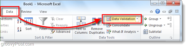 Πώς να προσθέσετε λίστες αναπτυσσόμενων παραμέτρων και επικύρωση δεδομένων σε υπολογιστικά φύλλα του Excel 2010