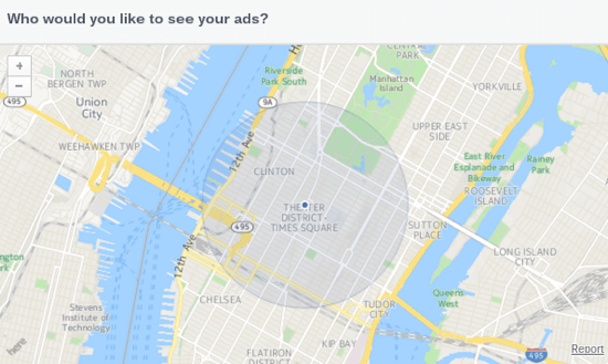 εργαλείο χαρτών διαφημίσεων στο facebook