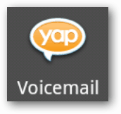 Yap εικονίδιο φωνητικού ταχυδρομείου