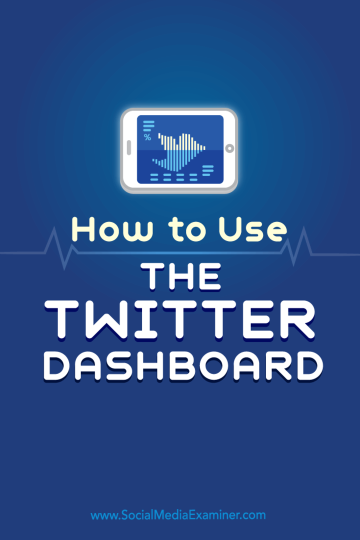Συμβουλές για τον τρόπο χρήσης του Πίνακα ελέγχου Twitter για τη διαχείριση του μάρκετινγκ Twitter.