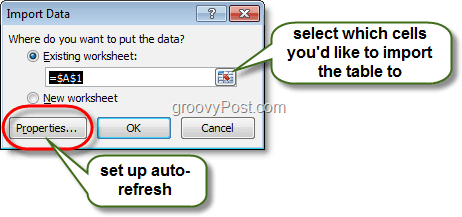 Το εργαλείο δεδομένων Importa στο Excel 2010