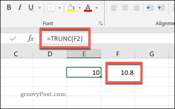 Η λειτουργία TRUNC στο Excel