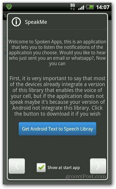 SpeakMe για τη βιβλιοθήκη ομιλίας κειμένου σε Android
