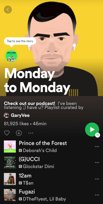 Λίστα αναπαραγωγής Spotify «Δευτέρα έως Δευτέρα» από το GaryVee