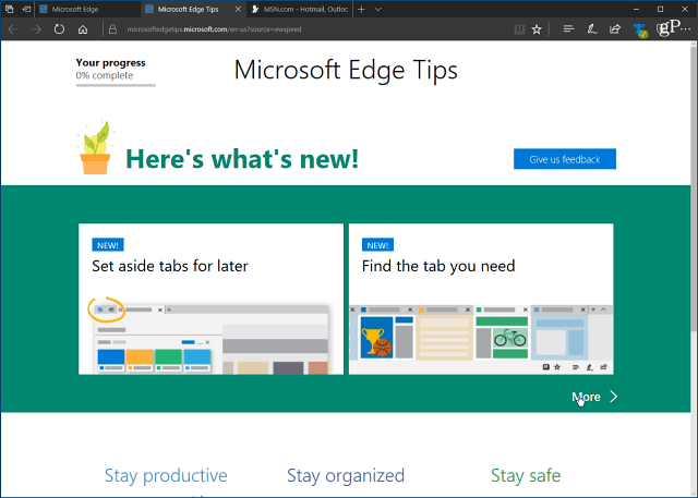 Απενεργοποιήστε την ενοχλητική σελίδα υποδοχής Microsoft Edge 'First Run' στα Windows 10