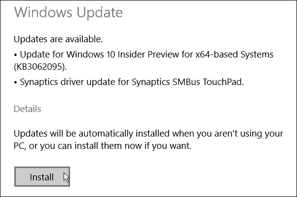 Windows 10 Build 10074 Ενημέρωση KB3062095 Διαθέσιμο