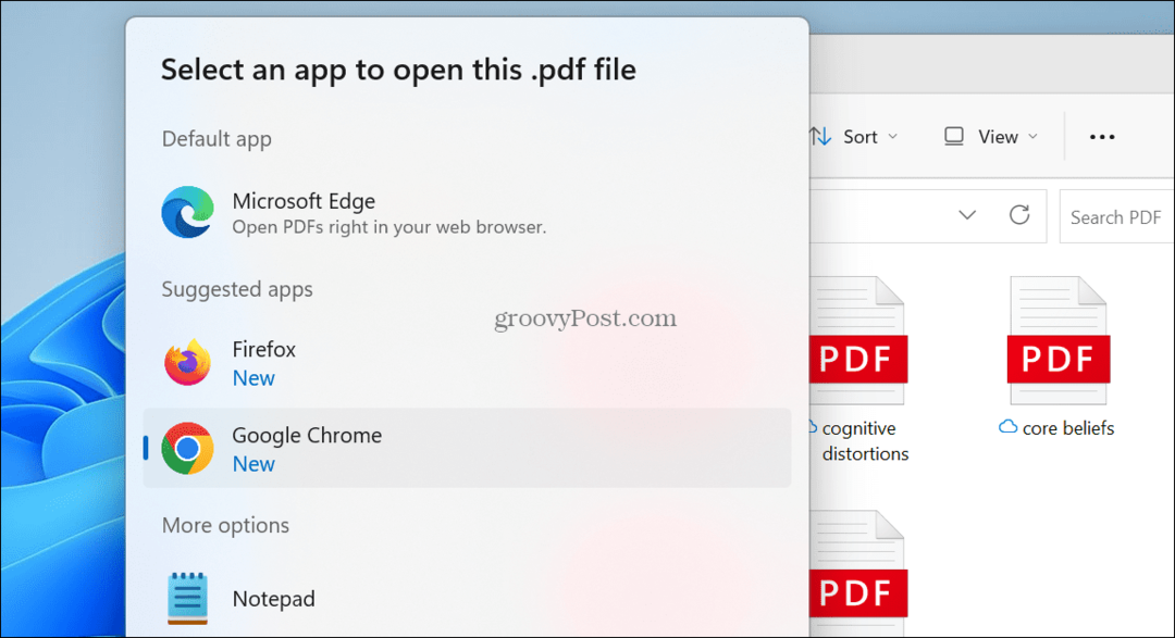 Προεπιλεγμένο πρόγραμμα προβολής PDF στα Windows 11
