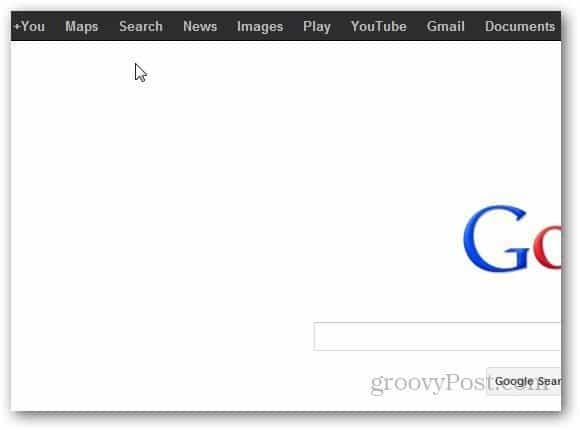 Προσαρμογή της γραμμής πλοήγησης Google στο Google Chrome [Επέκταση]