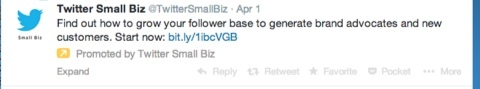 Το twittersmallbiz προώθησε το tweet λογαριασμού