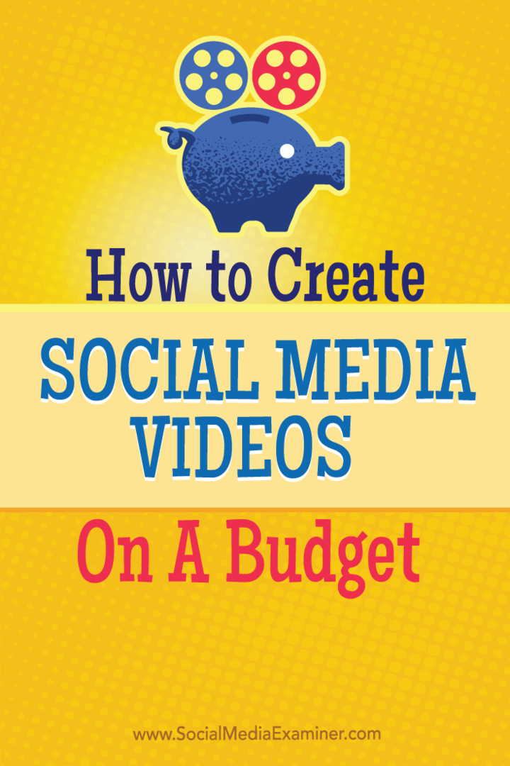 βίντεο κοινωνικών μέσων με προϋπολογισμό