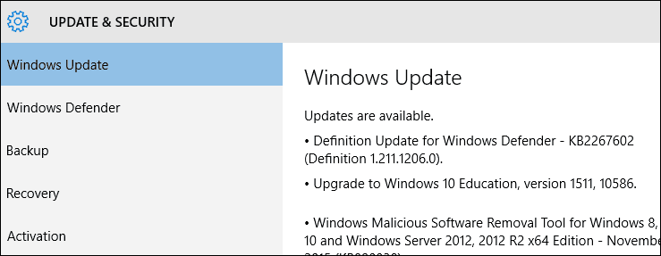 Αναγκάστε την ενημερωμένη έκδοση των Windows 10 για να παραδώσετε την ενημερωμένη έκδοση Νοεμβρίου