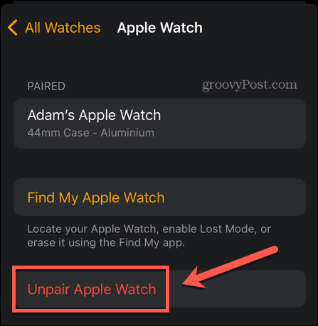 apple ρολόι αποσύνδεση