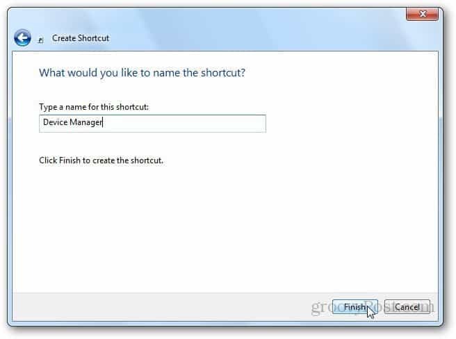 Πώς να δημιουργήσετε μια συντόμευση για να ξεκινήσετε τη Διαχείριση Συσκευών στα Windows 7