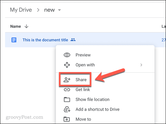 Μοιραστείτε ένα αρχείο Google Drive