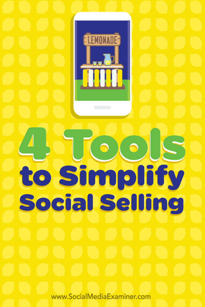 τέσσερα εργαλεία για την απλοποίηση των κοινωνικών πωλήσεων