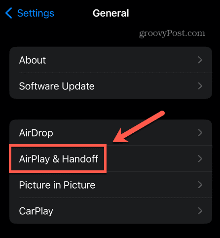 Ρυθμίσεις airplay και handoff iphone