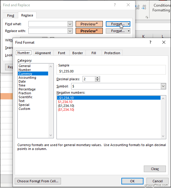 Κάντε κλικ στην επιλογή Μορφοποίηση στο Excel
