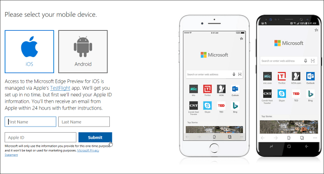 Το πρόγραμμα περιήγησης Web Edge της Microsoft έρχεται στο iOS Τώρα με το Android που έρχεται σύντομα