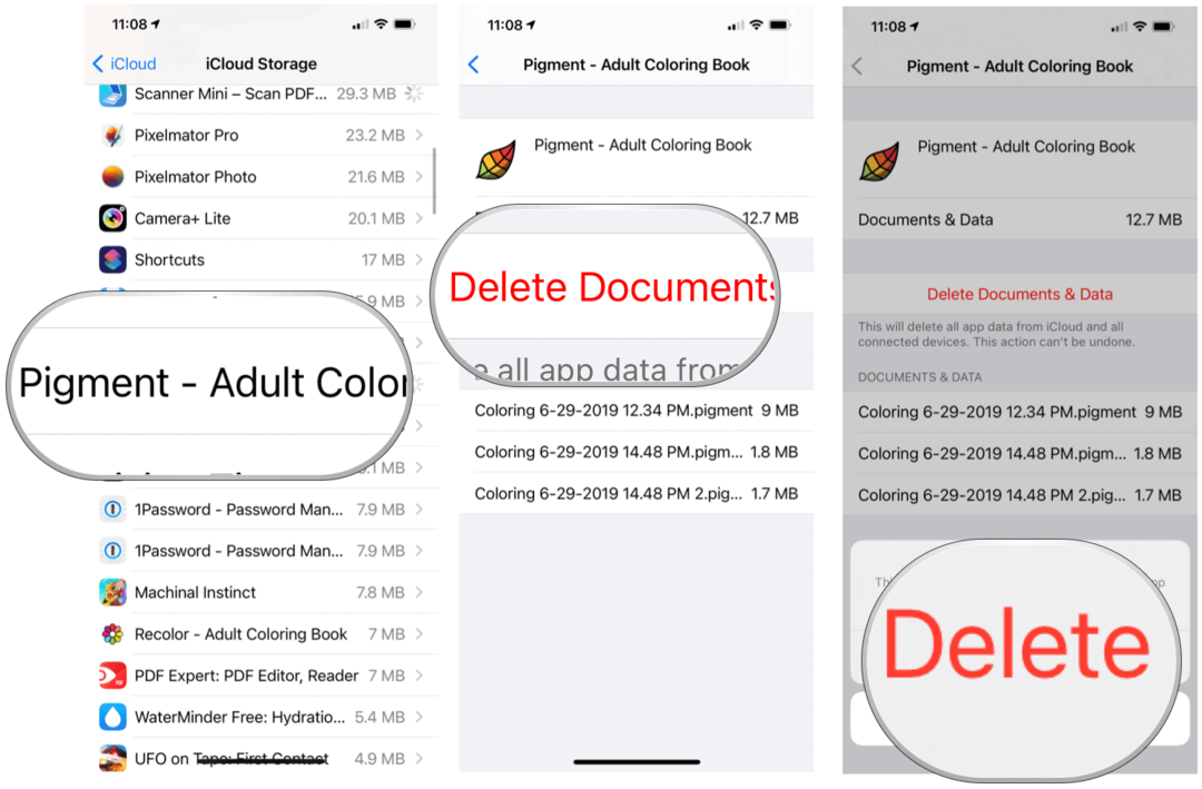 Το iCloud Storage διαγράφει αρχεία εφαρμογών