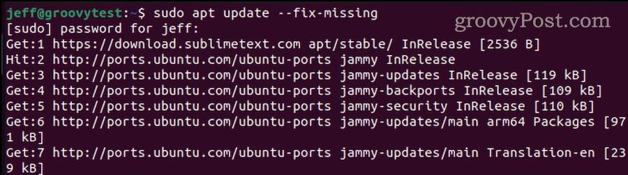 διορθώστε τα πακέτα που λείπουν στο ubuntu