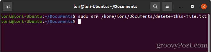Διαγράψτε με ασφάλεια ένα αρχείο χρησιμοποιώντας ασφαλή διαγραφή στο Linux