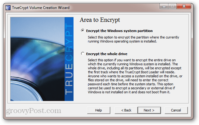 TrueCrypt: Κρυπτογράφηση του διαμερίσματος συστήματος των Windows εναντίον κρυπτογράφηση ολόκληρης της μονάδας δίσκου