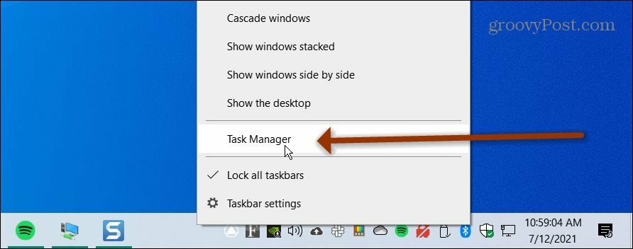 Διαχείριση εργασιών Windows 10