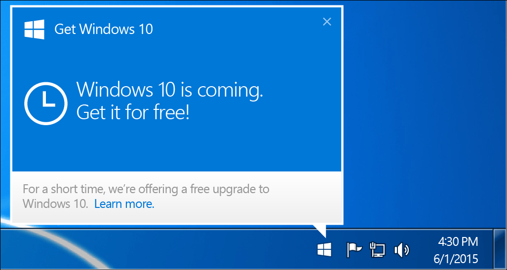 Η Microsoft να καταργήσει την ειδοποίηση Nag Upgrade των Windows 10