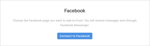 Κάντε κλικ στο κουμπί Σύνδεση στο Facebook στην εφαρμογή Front.
