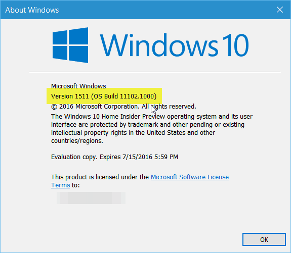 Προεπισκόπηση των Windows 10 Build 11102