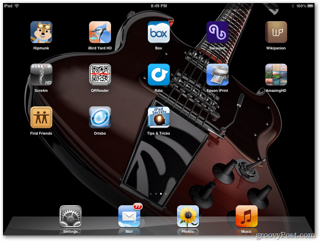 Αρχική οθόνη iPad