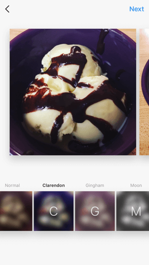 Μπορείτε να εφαρμόσετε φίλτρα και να επεξεργαστείτε μια εικόνα μεμονωμένα, όπως θα κάνατε με μια κανονική ανάρτηση Instagram.
