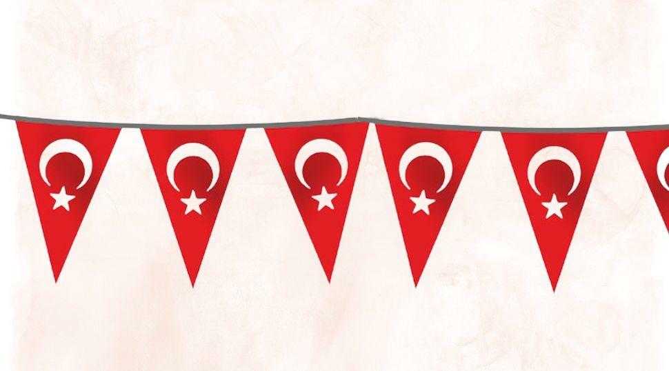 Özgüvenal String στολίδι Τρίγωνο Τουρκική σημαία