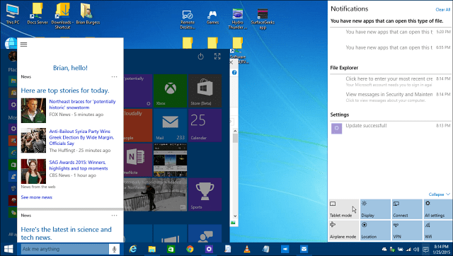 Τεχνική προεπισκόπηση των Windows 10