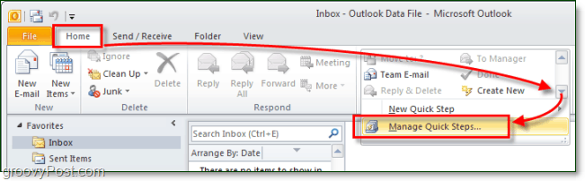 Πώς να δημιουργήσετε προσαρμοσμένα γρήγορα βήματα στο Outlook 2010