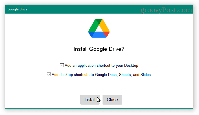 εγκαταστήστε το Google Drive