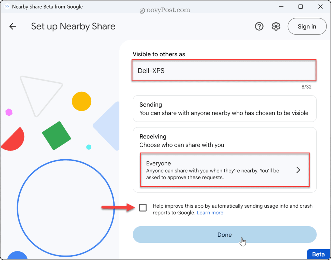 Πώς να χρησιμοποιήσετε το Google Nearby Share στα Windows 11