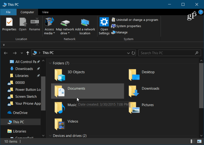 Windows 10 Πρόγραμμα σάρωσης εξερευνητών αρχείων