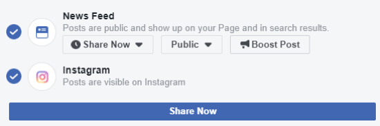 Πώς να κάνετε ανάρτηση στο Instagram από το Facebook στην επιφάνεια εργασίας, βήμα 1, βεβαιωθείτε ότι μπορείτε να δημοσιεύσετε στο Instagram από το Facebook